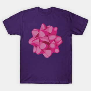 Pink ribbon bow for wrapping gifts T-Shirt